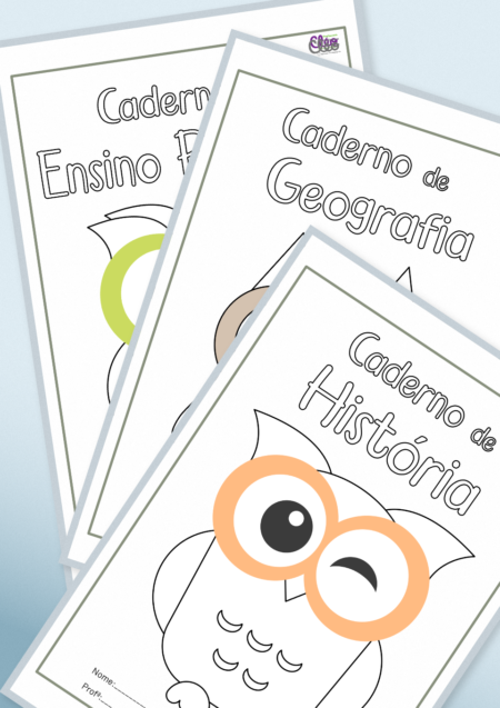 Capa de cadernos - Coruja