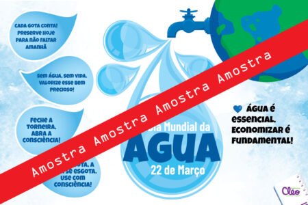 Painel Dia Mundial da Água - 1,20m x 0.90 - 21 folhas de A4