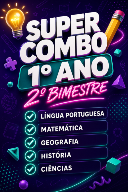 SUPER COMBO - 5 avaliações - 1º ano - 2º bimestre