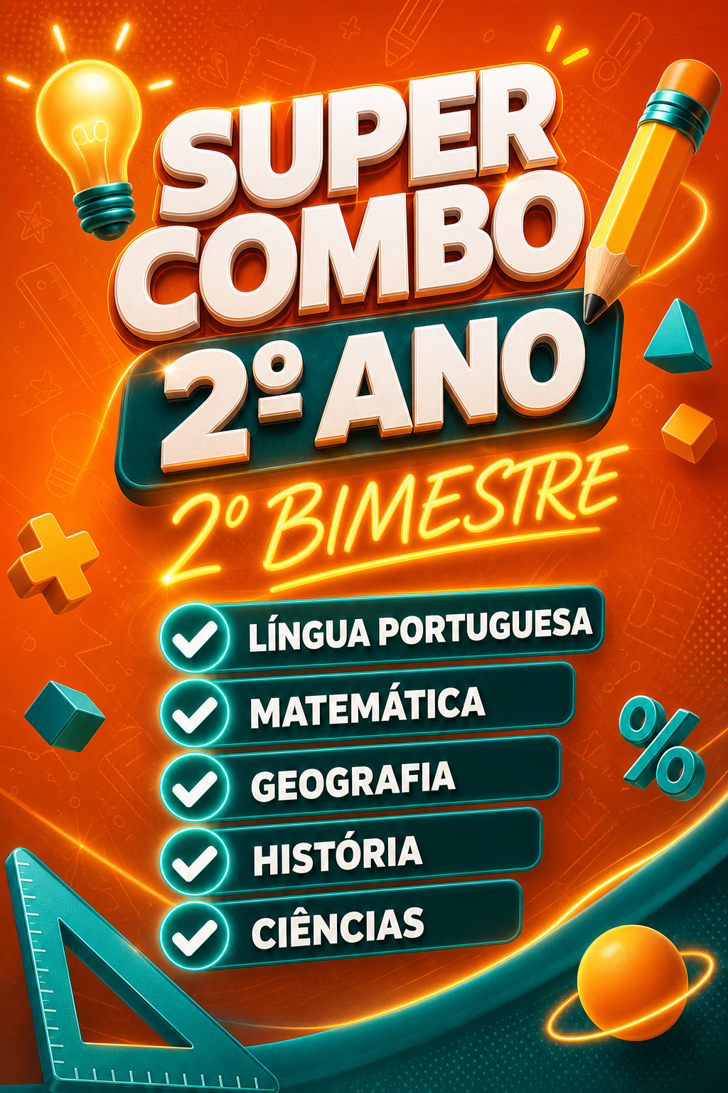 SUPER COMBO - 5 avaliações - 2º ano - 2º bimestre