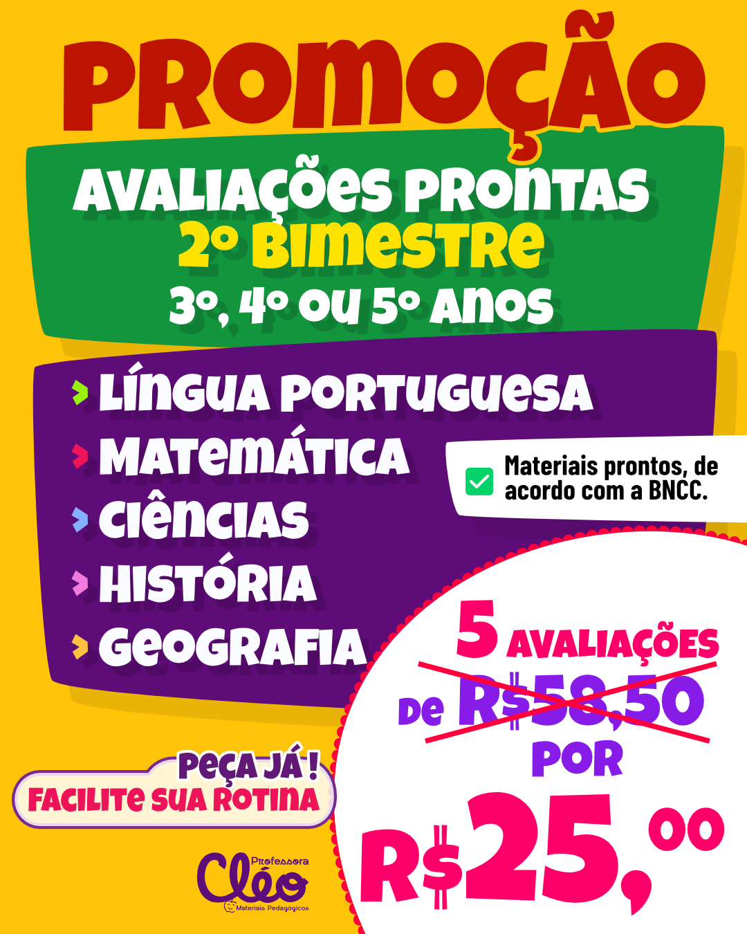 SUPER COMBO 5 Apostilas - 3° ano - 2° bimestre