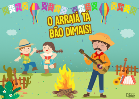 Painel FESTA JUNINA ARRAIÁ TÁ BÃO DIMAIS 1,20 com 18 págs de A4