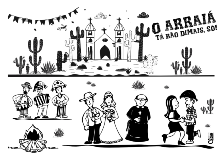 Painel FESTA JUNINA CORDEL - 18 págs de A4