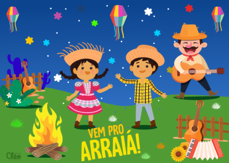 Painel FESTA JUNINA VEM PRO ARRAIÁ com 18 págs A4