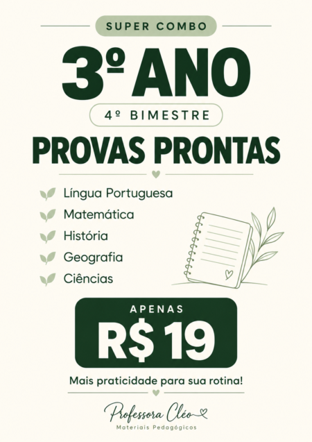 SUPER COMBO 3° ANO - 4° BIMESTRE