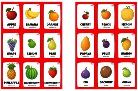 Magic Word Cards - FRUITS