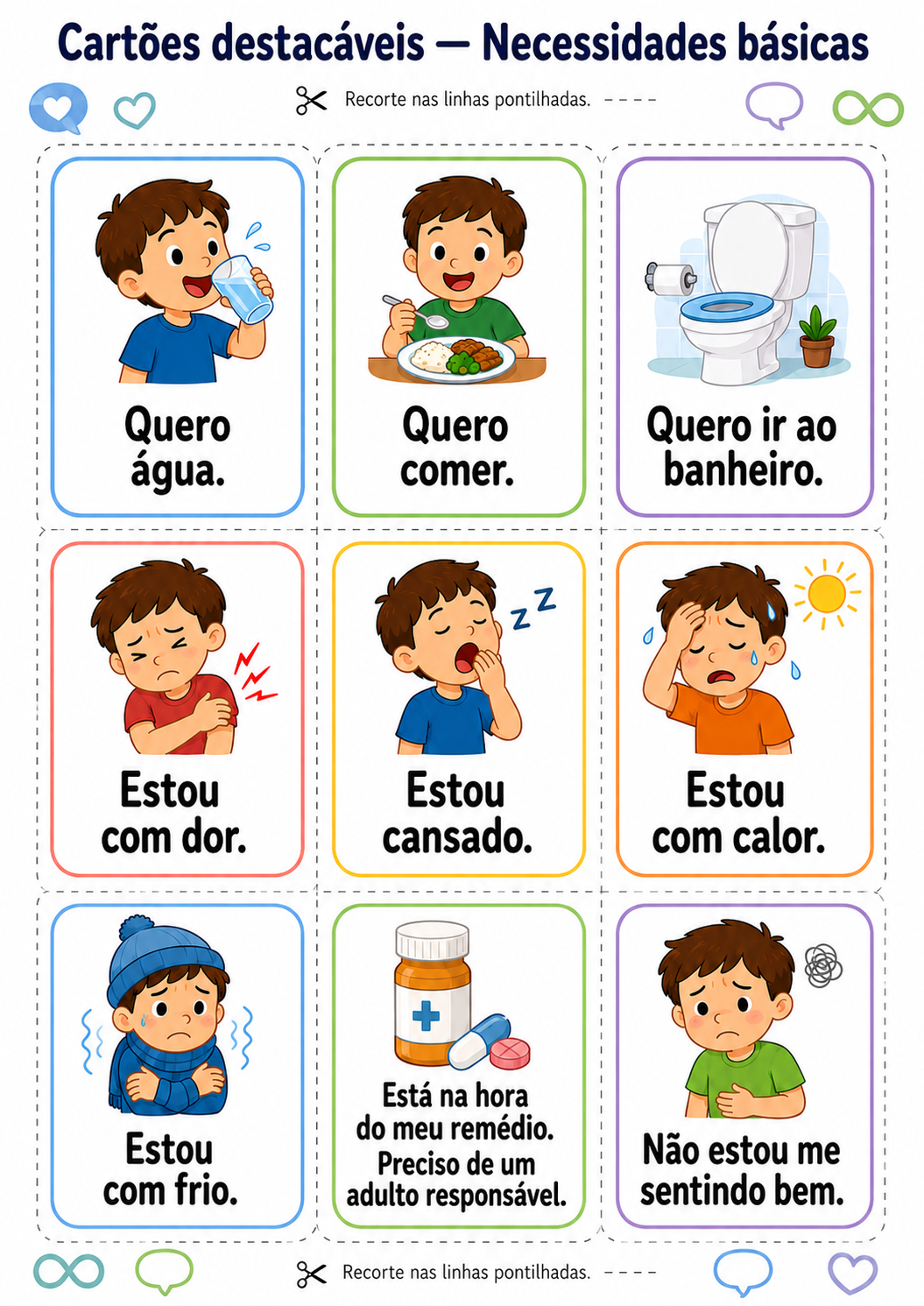 Cartões de Necessidades